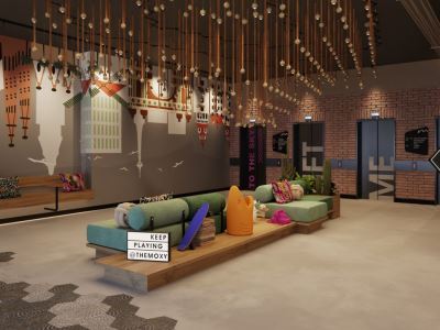 lobby - hotel moxy barcelona - barcelona, spain