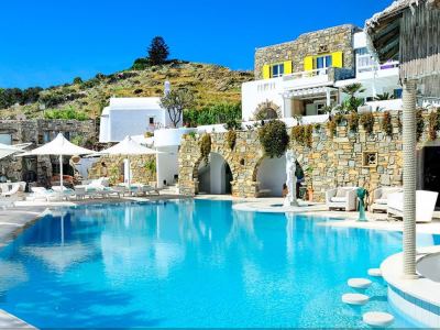 outdoor pool - hotel kivotos mykonos - mykonos, greece