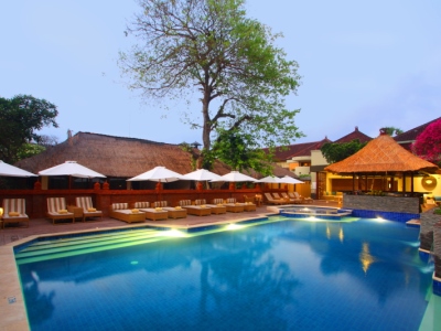 outdoor pool - hotel alamkulkul boutique resort - bali island, indonesia