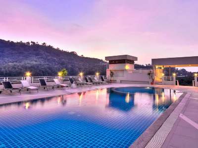 outdoor pool - hotel ashlee plaza patong hotel and spa - phuket island, thailand