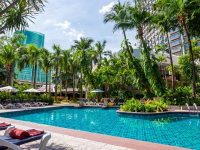 outdoor pool - hotel centara grand at central plaza ladprao - bangkok, thailand